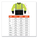 ergodyne GloWear 8281BK Class 2 Long Sleeve Shirt with Black Bottom, Polyester, X-Large, Lime (22635)