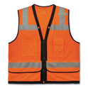 ergodyne GloWear 8253HDZ Class 2 Heavy-Duty Mesh Surveyors Vest, Polyester, 2X-Large/3X-Large, Orange (23317)