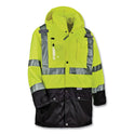 ergodyne GloWear 8386 Class 3 Hi-Vis Outer Shell Jacket, Polyester, 4X-Large, Lime (25378)