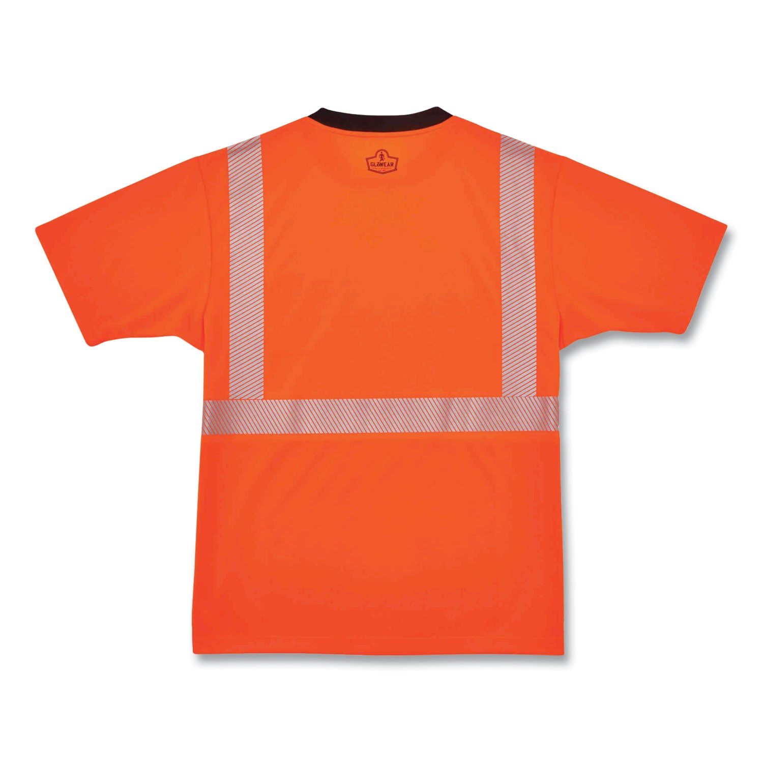 ergodyne GloWear 8280BK Class 2 Performance T-Shirt with Black Bottom, Polyester, 5X-Large, Orange (22589)