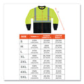 ergodyne GloWear 8281BK Class 2 Long Sleeve Shirt with Black Bottom, Polyester, 3X-Large, Lime (22637)