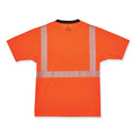 ergodyne GloWear 8280BK Class 2 Performance T-Shirt with Black Bottom, Polyester, Medium, Orange (22583)