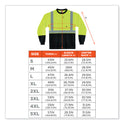 ergodyne GloWear 8281BK Class 2 Long Sleeve Shirt with Black Bottom, Polyester, Medium, Lime (22633)