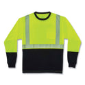 ergodyne GloWear 8281BK Class 2 Long Sleeve Shirt with Black Bottom, Polyester, Medium, Lime (22633)