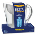 Brita Pacifica Pitcher with Longlast+ Filter, 0.63 gal, White/Clear (36515)