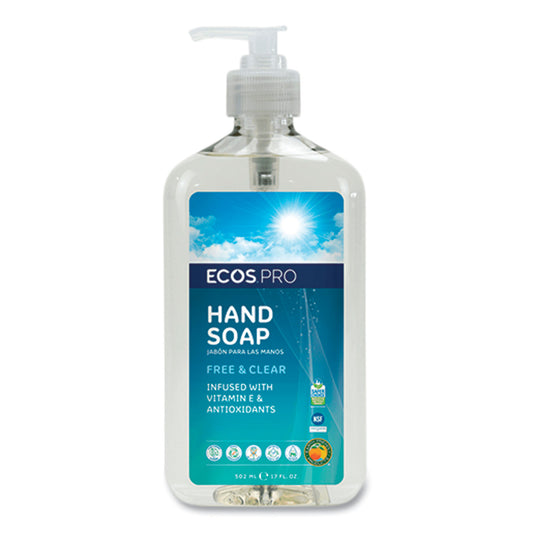 ECOS PRO Liquid Hand Soap, Free and Clear Scent, 17 oz (PL96636EA)