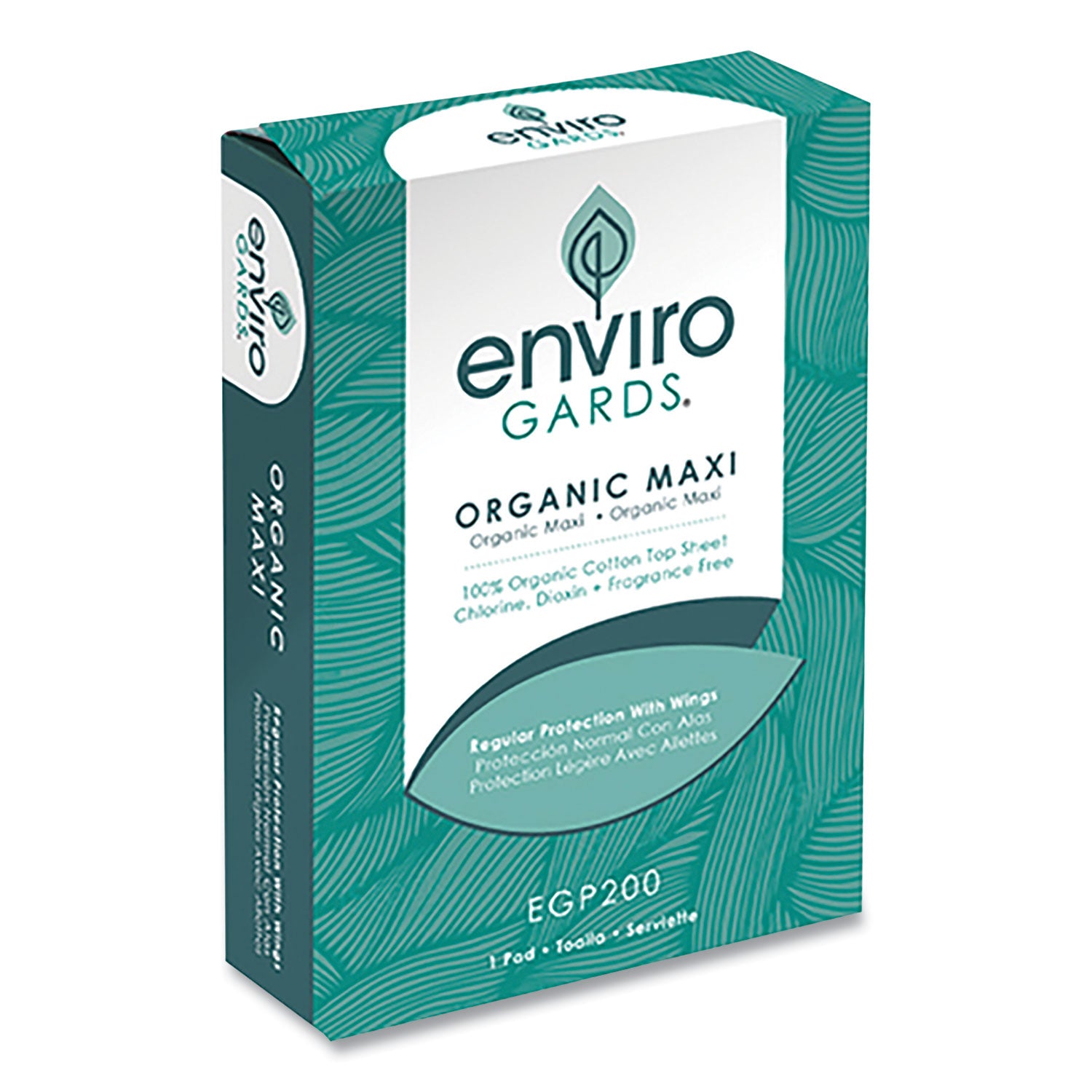 HOSPECO Enviro Gards Organic Maxi Pad, Regular, 200/Carton (EGP200)