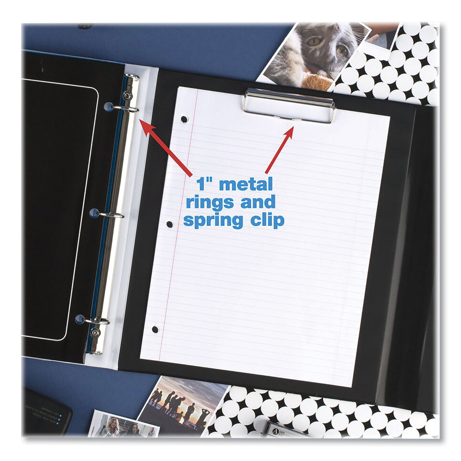 Mead Trapper Keeper 3-Ring Pocket Binder, 1" Capacity, 11.25 x 12.19, Shapes (260038CQ1ECM)