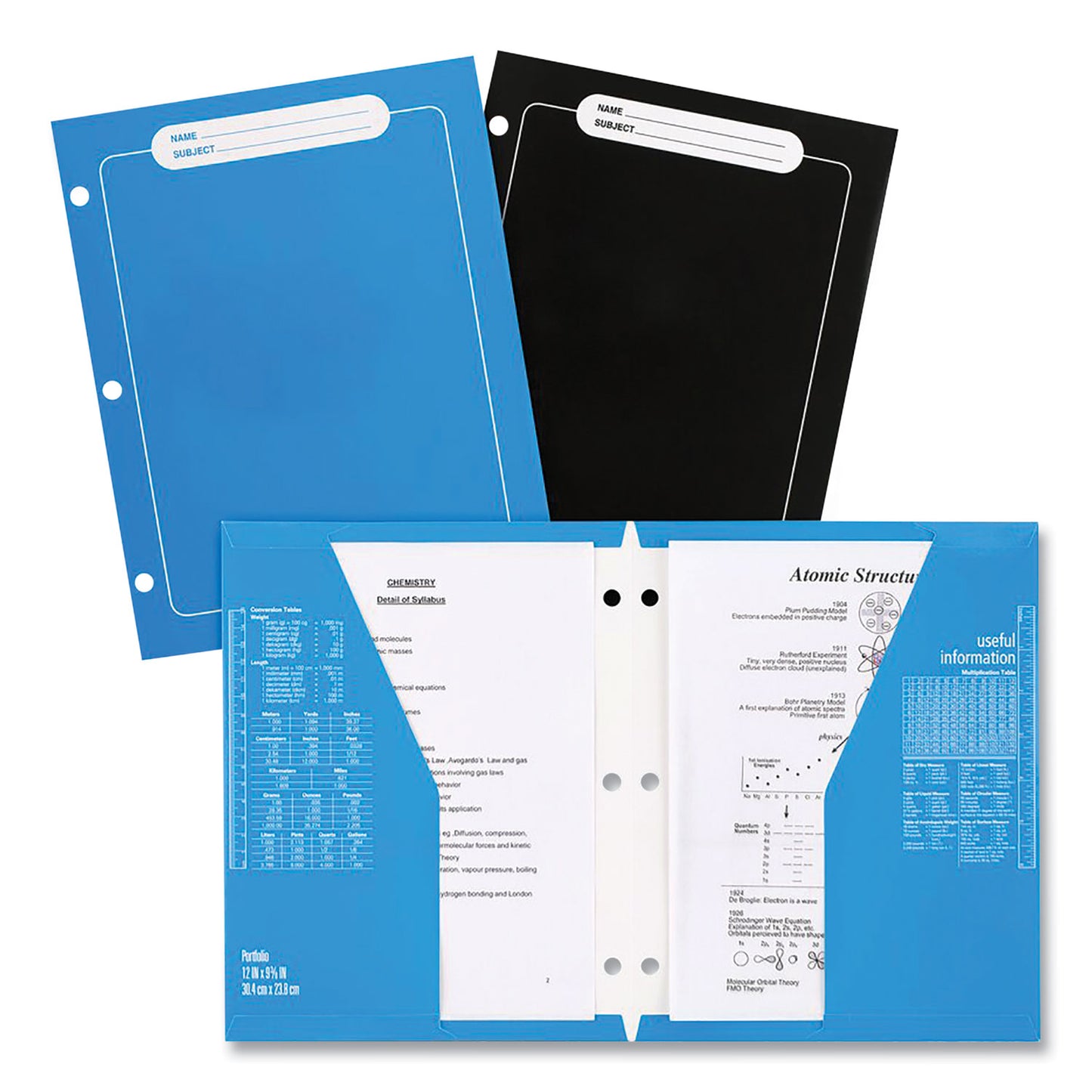 Mead Trapper Keeper 3-Ring Pocket Binder, 1" Capacity, 11.25 x 12.19, Shapes (260038CQ1ECM)