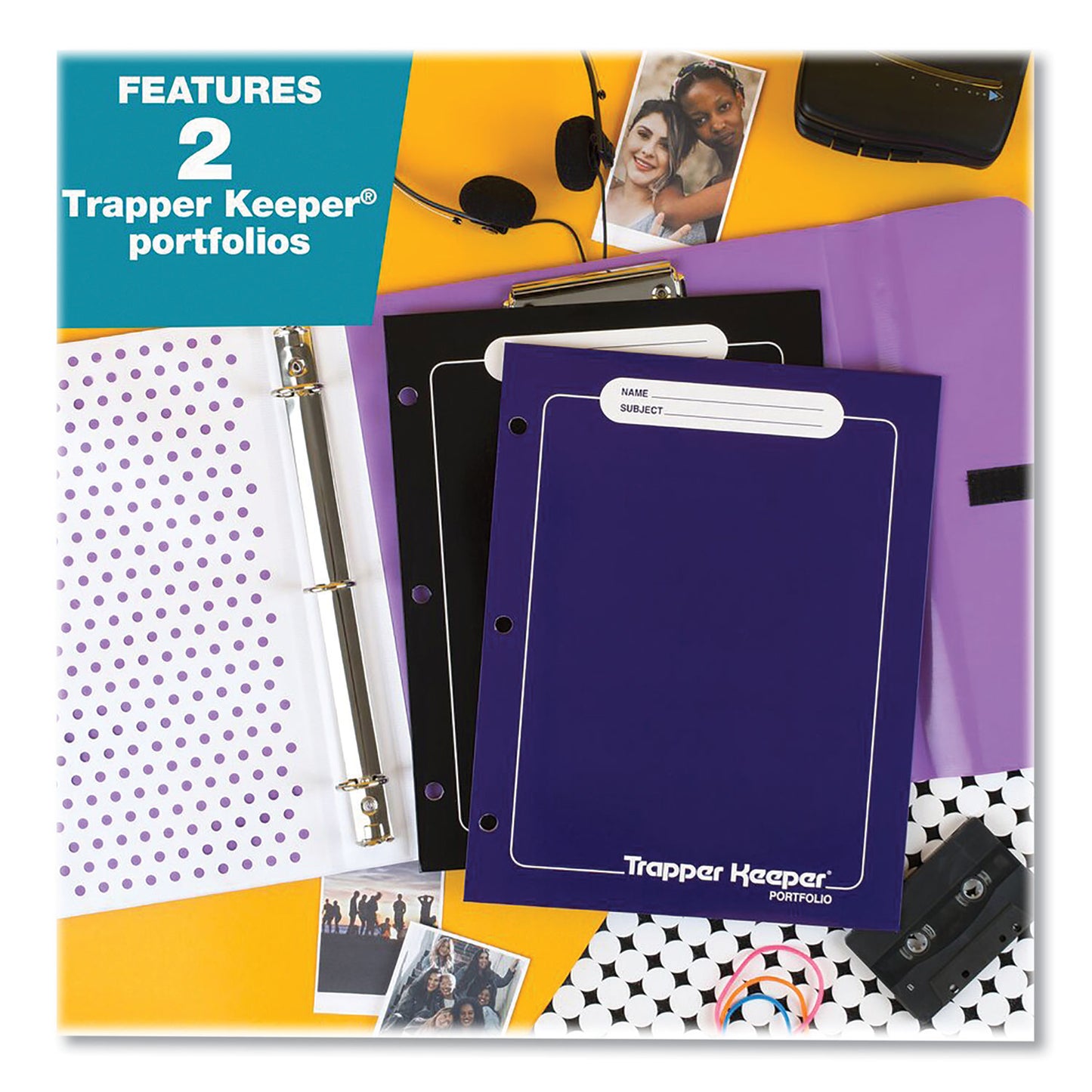 Mead Trapper Keeper 3-Ring Pocket Binder, 1" Capacity, 11.25 x 12.19, Palm Trees (260038FDE1EC)