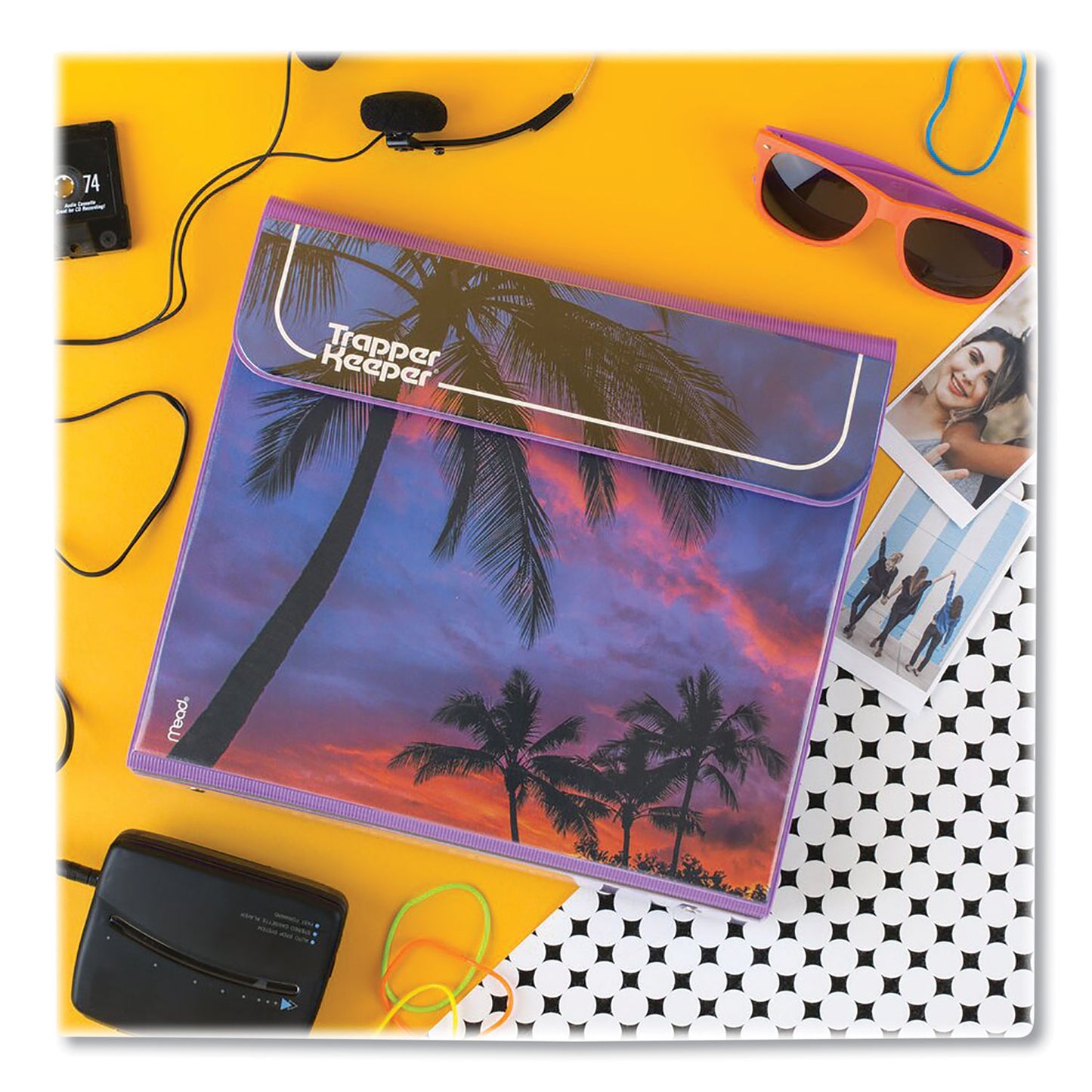 Mead Trapper Keeper 3-Ring Pocket Binder, 1" Capacity, 11.25 x 12.19, Palm Trees (260038FDE1EC)