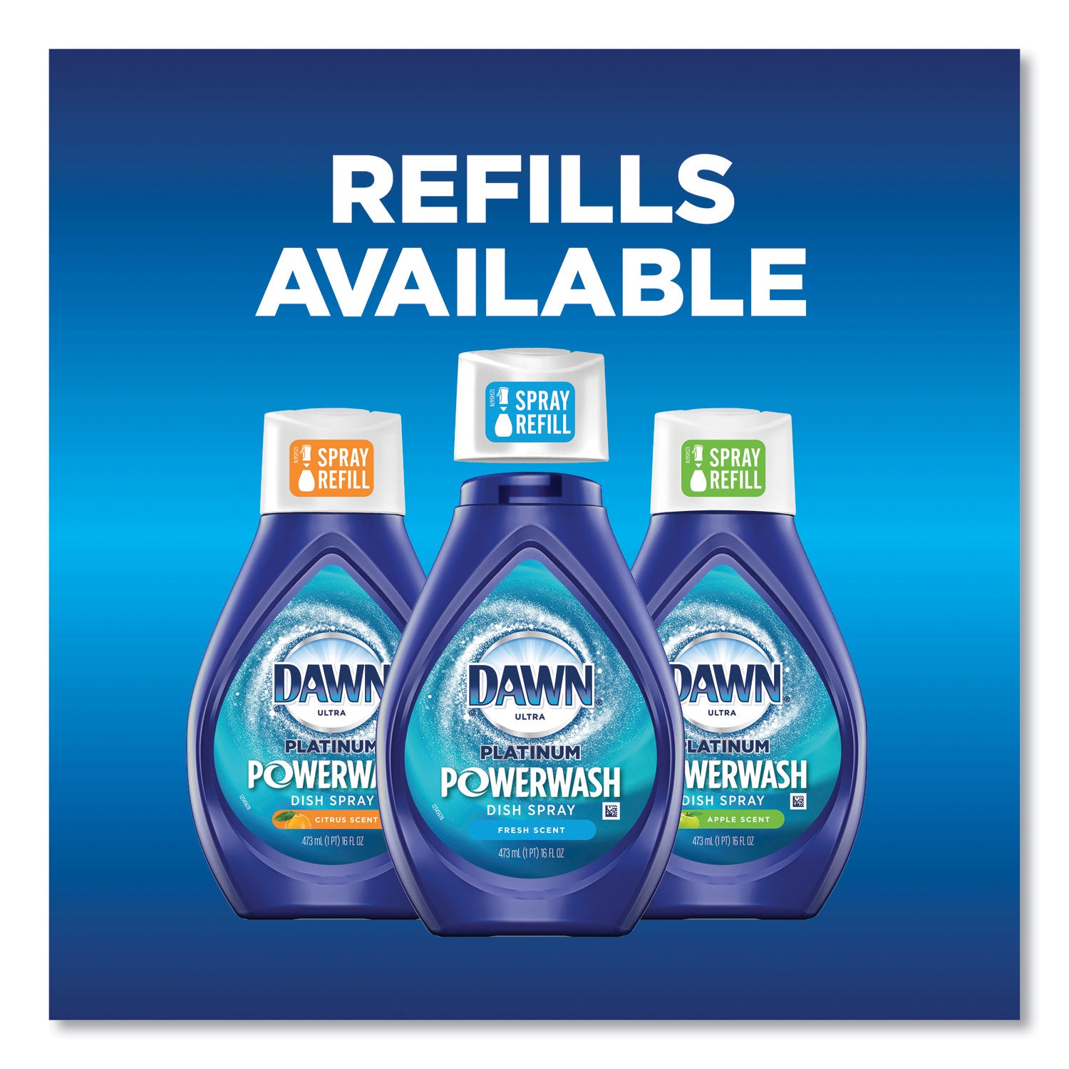 Dawn Platinum Powerwash Dish Spray Refill, Fresh Scent, 16 oz Refill Bottle (52366)