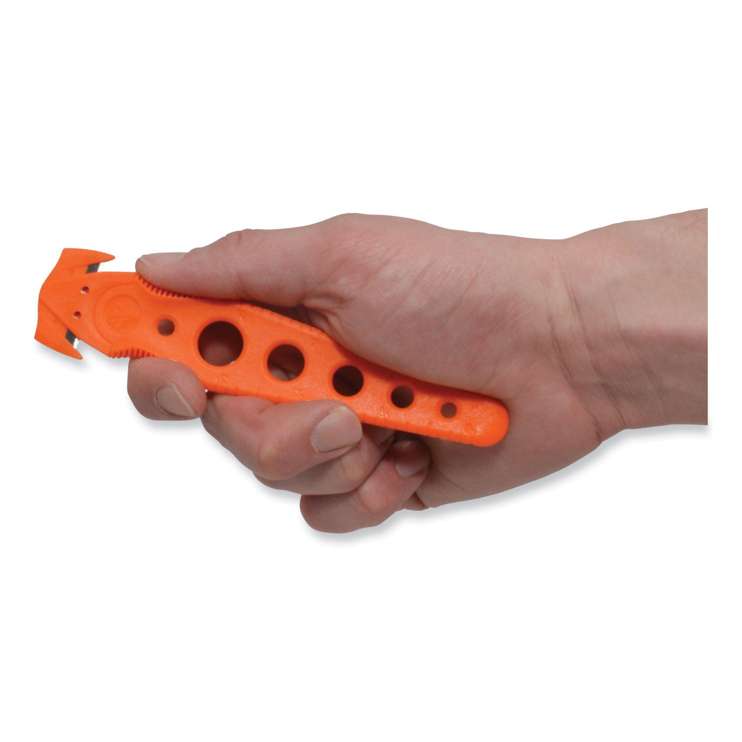 Westcott Safety Cutter, 1.2" Blade, 5.75" Plastic Handle, Orange, 5/Pack (17521)