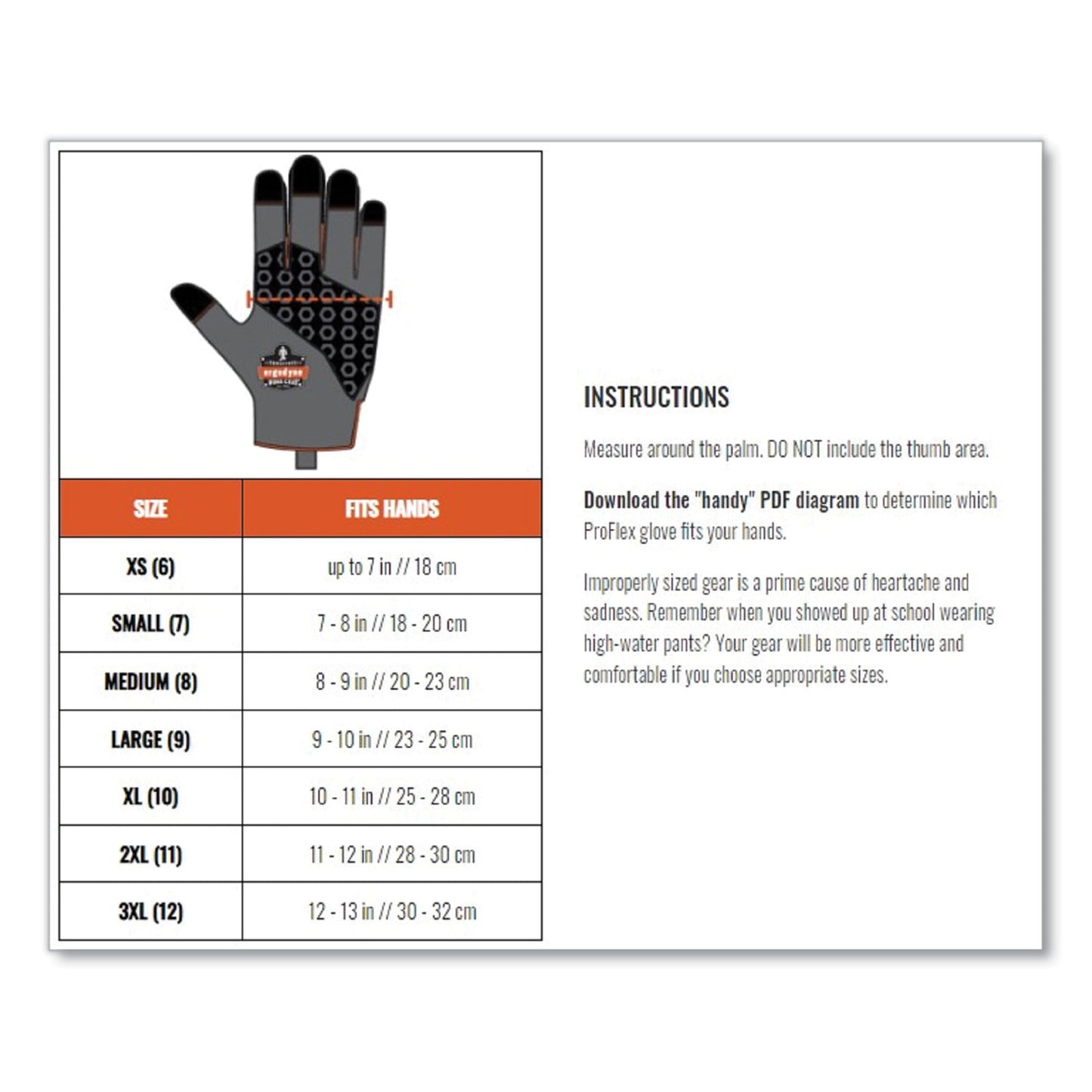 ergodyne ProFlex 910 Half-Finger Impact Gloves + Wrist Support, Black, Small, Pair (17712)