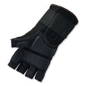 ergodyne ProFlex 910 Half-Finger Impact Gloves + Wrist Support, Black, Large, Pair (17714)