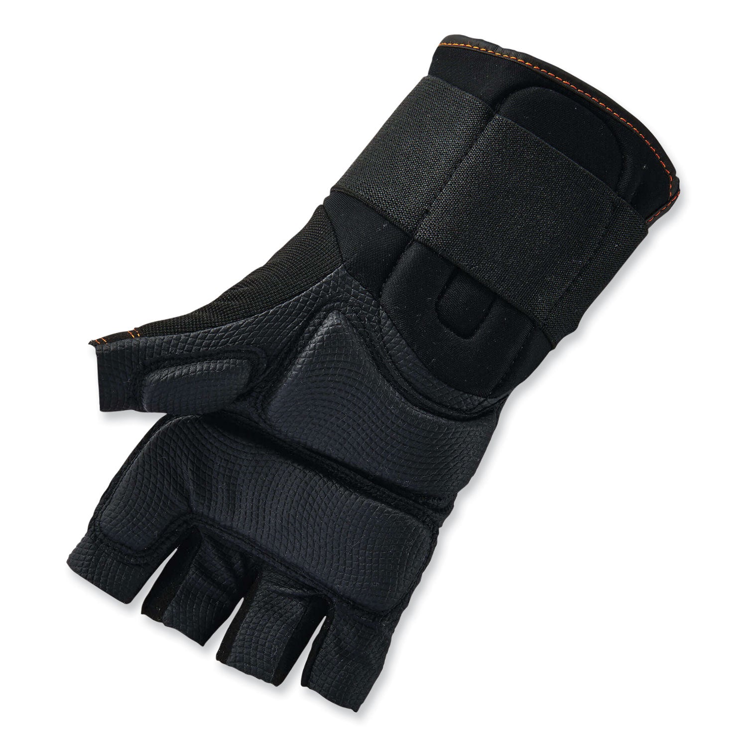 ergodyne ProFlex 910 Half-Finger Impact Gloves + Wrist Support, Black, 2X-Large, Pair (17716)