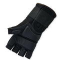 ergodyne ProFlex 910 Half-Finger Impact Gloves + Wrist Support, Black, X-Large, Pair (17715)