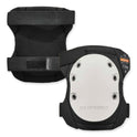 ergodyne ProFlex 315HL Abrasion-Resistant Knee Pad, Long Textured White Hard Cap, Hook and Loop Closure, Pair (18316)