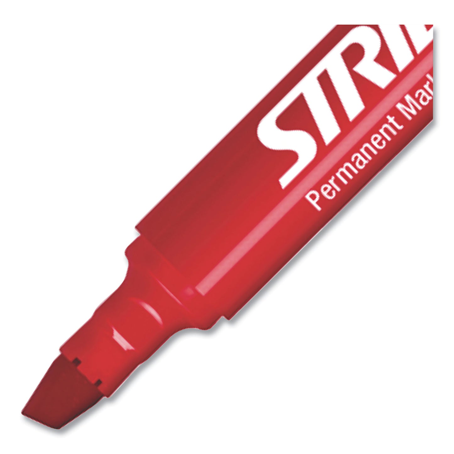 StrideMark Permanent Marker, Fine Bullet Tip, Red, 12/Pack (22003)