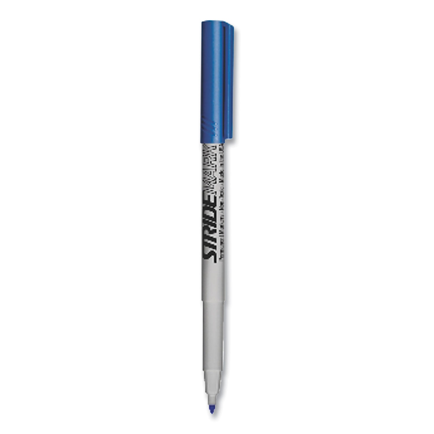 StrideMark Permanent Marker, Fine Bullet Tip, Blue, 12/Pack (27002)