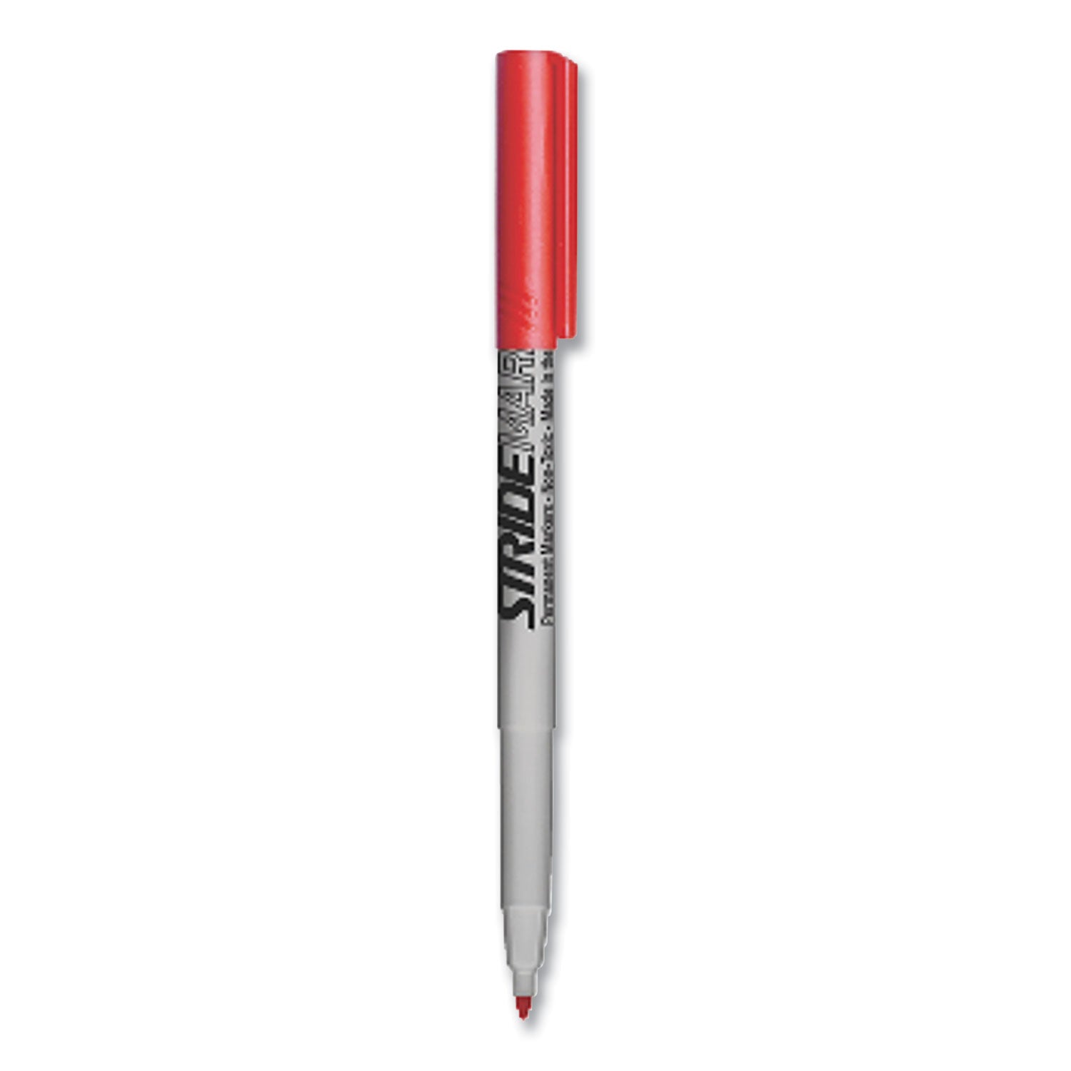 StrideMark Tank Permanent Marker, Broad Chisel Tip, Red, 12/Pack (27003)