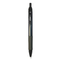 StrideRio Gel Pen, Retractable, Medium 0.7 mm, Black Ink, Translucent Black Barrel, 12/Box (52001)