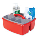 Storex Large Caddy with Sorting Cups, Red, 2/Carton (00981U02C)