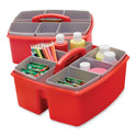 Storex Large Caddy with Sorting Cups, Red, 2/Carton (00981U02C)