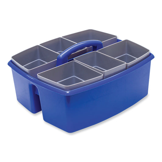 Storex Large Caddy with Sorting Cups, Blue, 2/Carton (00985U02C)