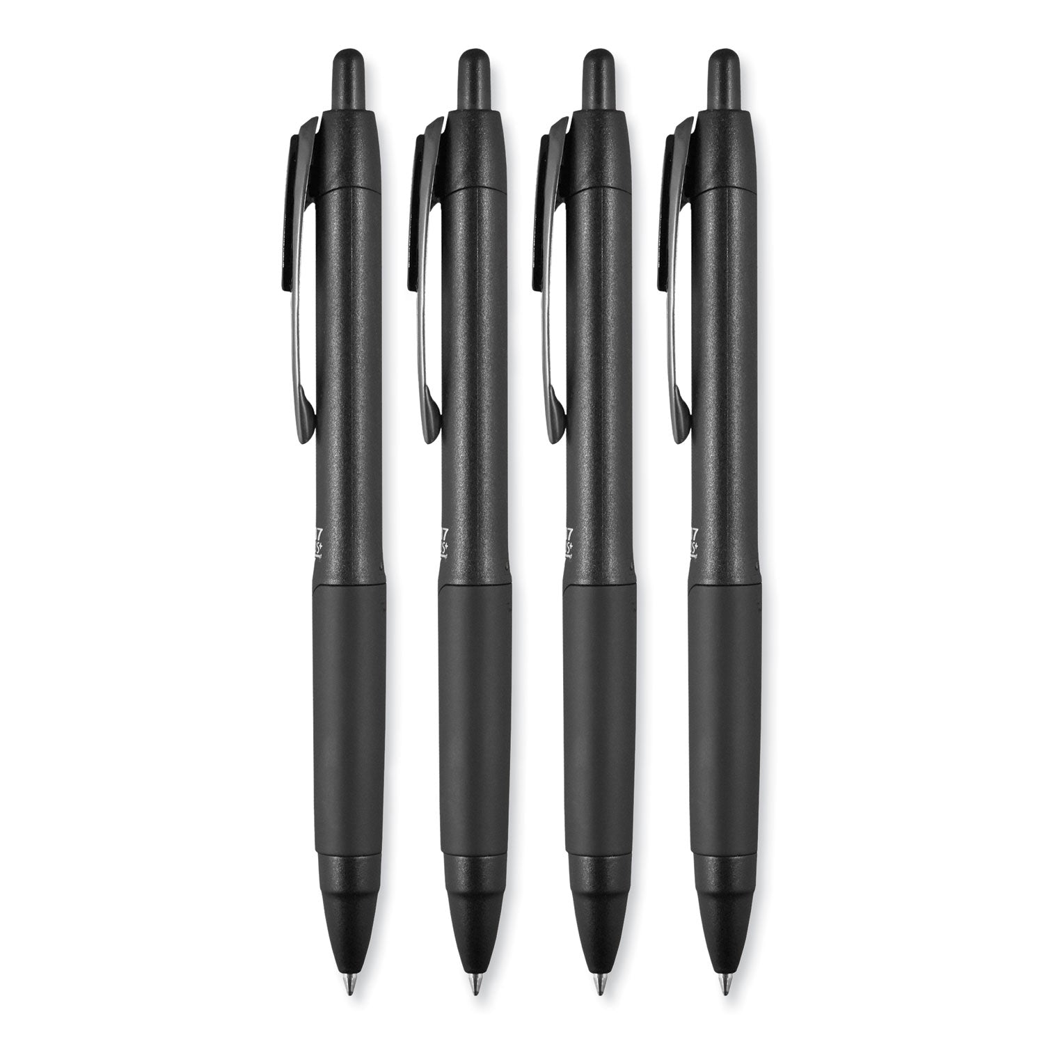 uni-ball 207 Plus+ Gel Pen, Retractable, Medium 0.7 mm, Blue Ink, Black Barrel, 4/Pack (70457)