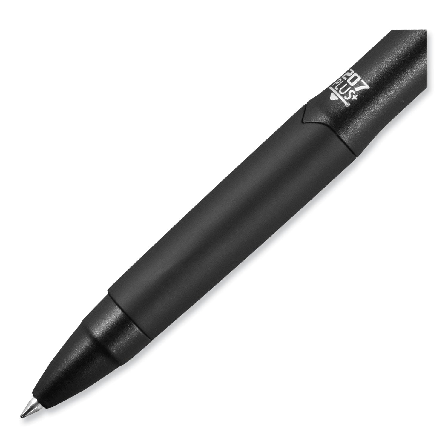 uni-ball 207 Plus+ Gel Pen, Retractable, Medium 0.7 mm, Black Ink, Black Barrel, 4/Pack (70460)