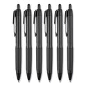 uni-ball 207 Plus+ Gel Pen, Retractable, Medium 0.7 mm, Assorted Inspirational Ink Colors, Black Barrel, 6/Pack (70491)