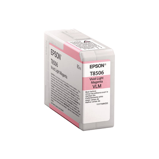 Epson T85060N (T850) UltraChrome High-Yield Ink, Vivid Light Magenta