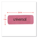 Universal Bevel Block Erasers, For Pencil Marks, Slanted-Edge Rectangular Block, Large, Pink, 20/Pack (55120)