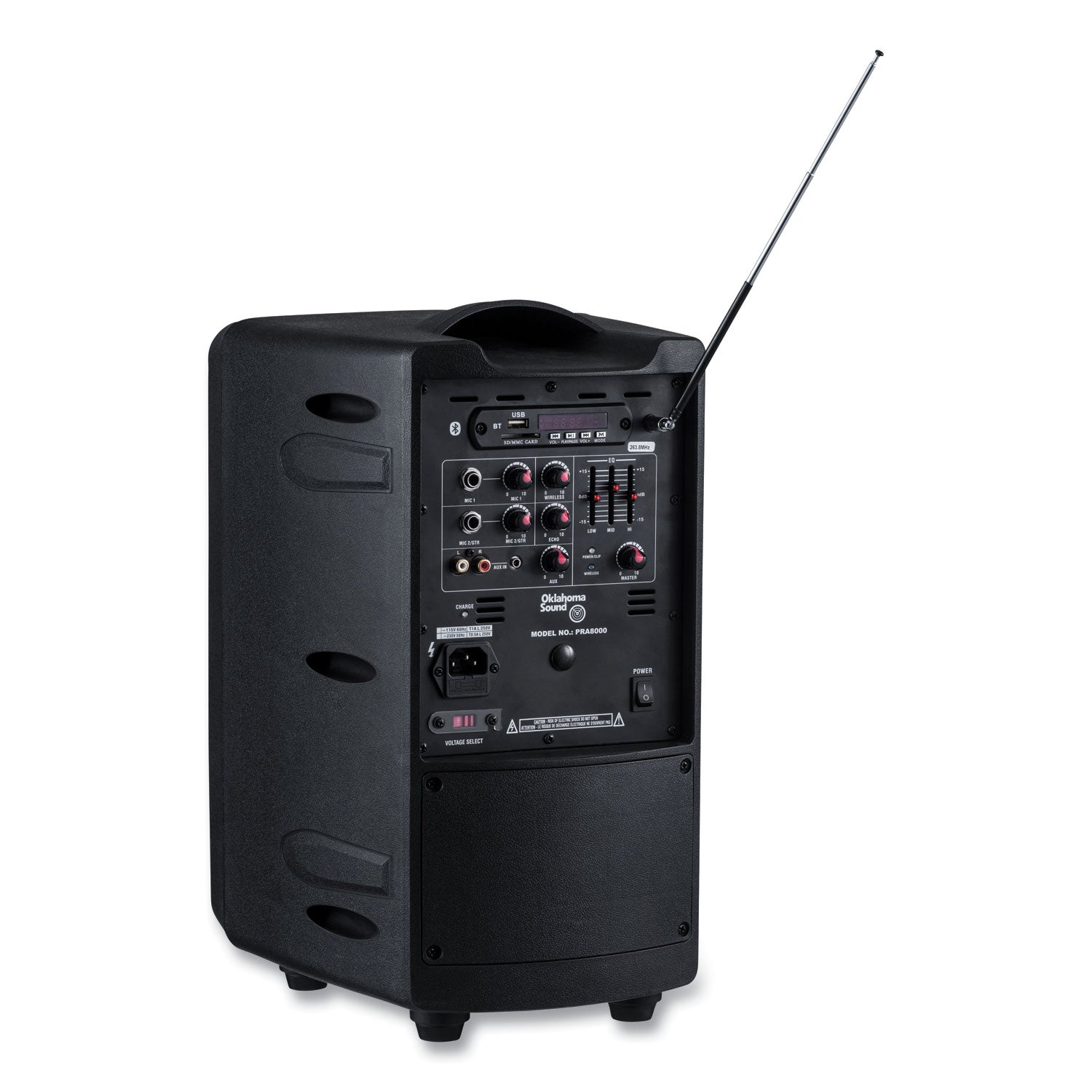 Oklahoma Sound Wireless PA System with Wireless Headset Microphone, 40 W, Black (PRA8000PRA87)