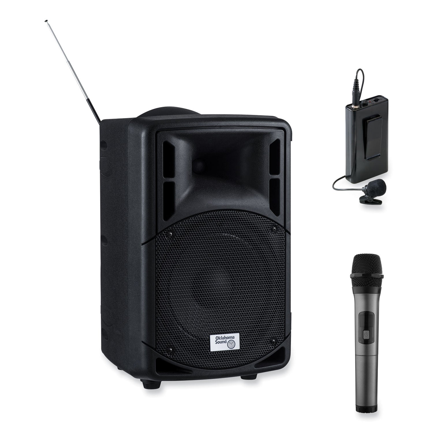 Oklahoma Sound Wireless PA System with Wireless Tie Clip Microphone, 40 W, Black (PRA8000PRA86)