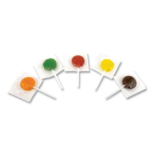 Office Snax Lick Stix Suckers, Randomly Assorted Flavors, 1.85 lb/Bag (00653)