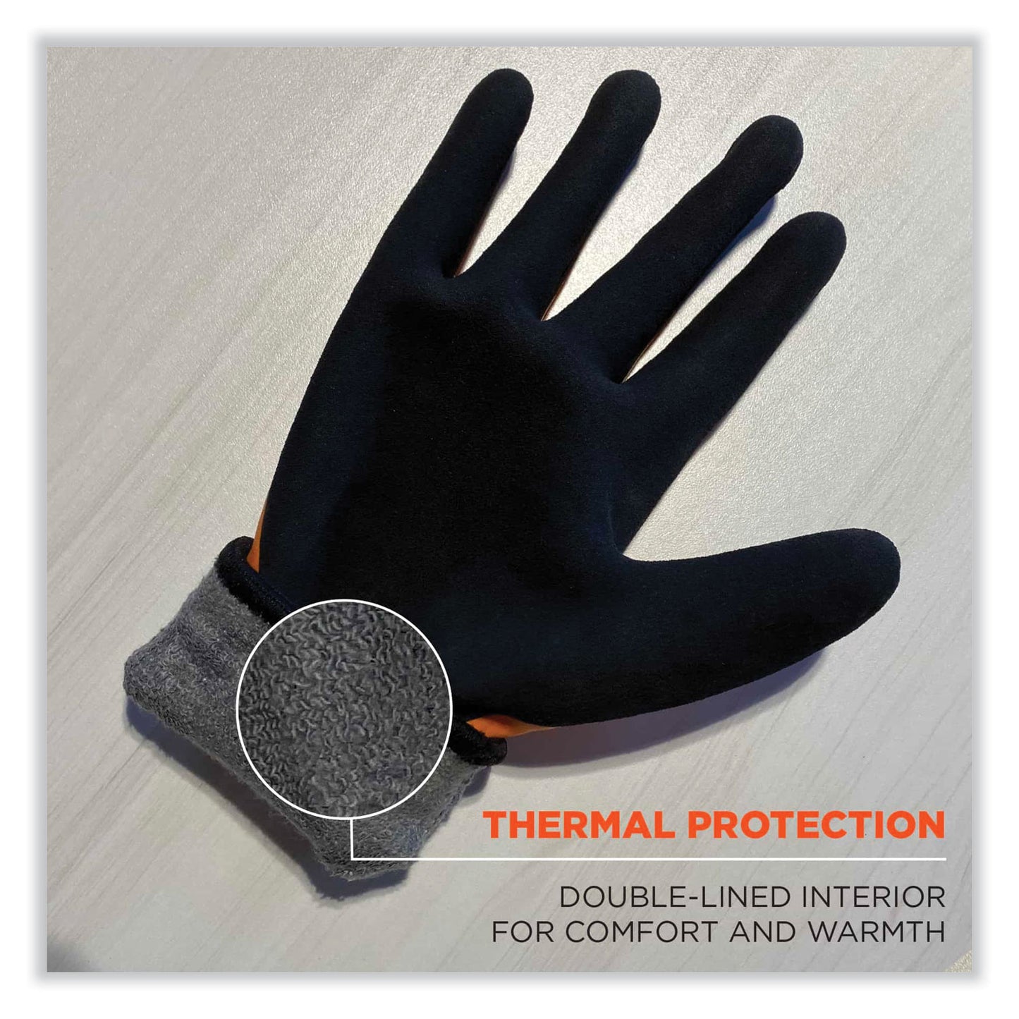 ergodyne ProFlex 7551 ANSI A5 Coated Waterproof CR Gloves, Small, Orange, Pair (17672)