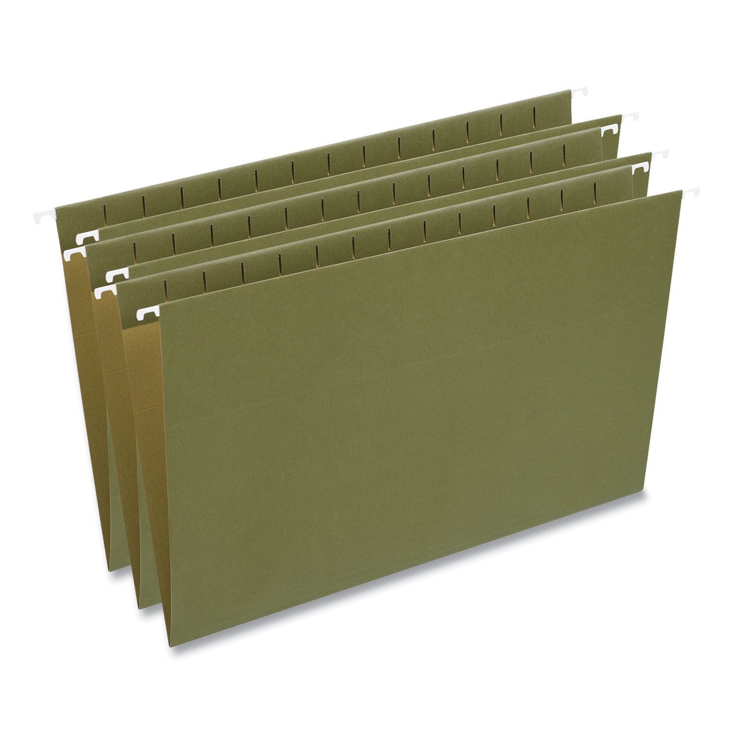 Universal Hanging File Folders, Legal Size, 1/5-Cut Tabs, Standard Green, 50/Carton (34111)