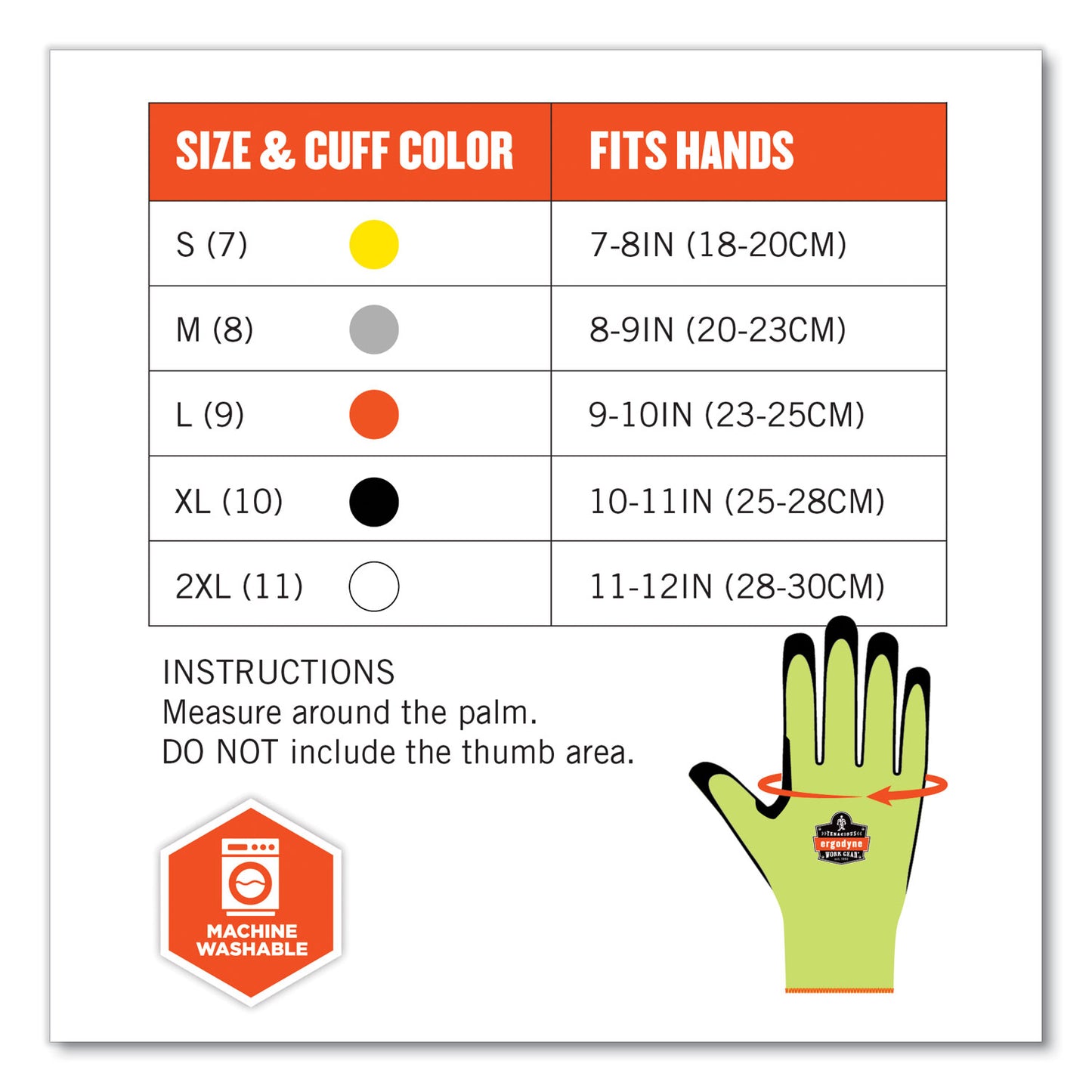 ergodyne ProFlex 7041 ANSI A4 Nitrile-Coated CR Gloves, Lime, Small, Pair (17812)