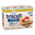 Triscuit Crackers Original with Sea Salt, 8.5 oz Box, 4 Boxes/Pack (22002004)