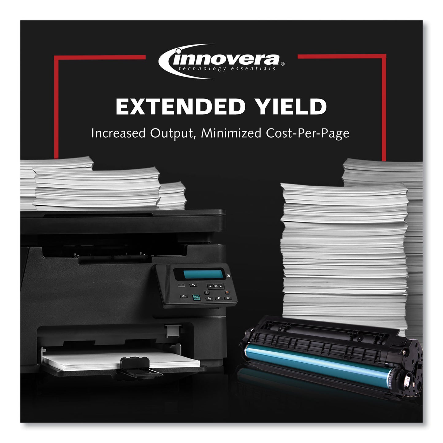 Innovera Remanufactured Black Extended-Yield Toner, Replacement for 90X (CE390XJ), 40,000 Page-Yield (E390J)