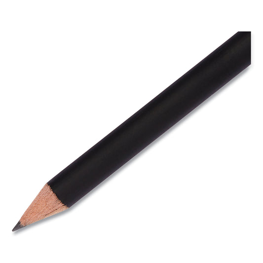 Paper Mate Mirado Black Warrior Pencil, HB (#2), Black Lead, Black Matte Barrel, Dozen (2254)