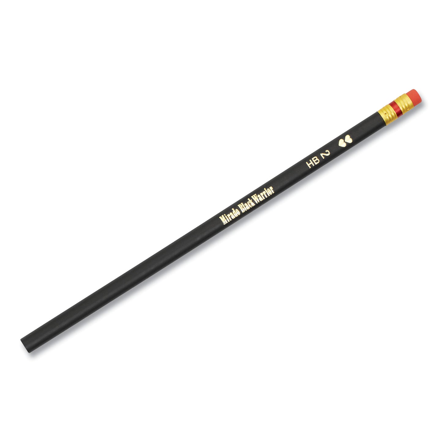 Paper Mate Mirado Black Warrior Pencil, HB (#2), Black Lead, Black Matte Barrel, Dozen (2254)