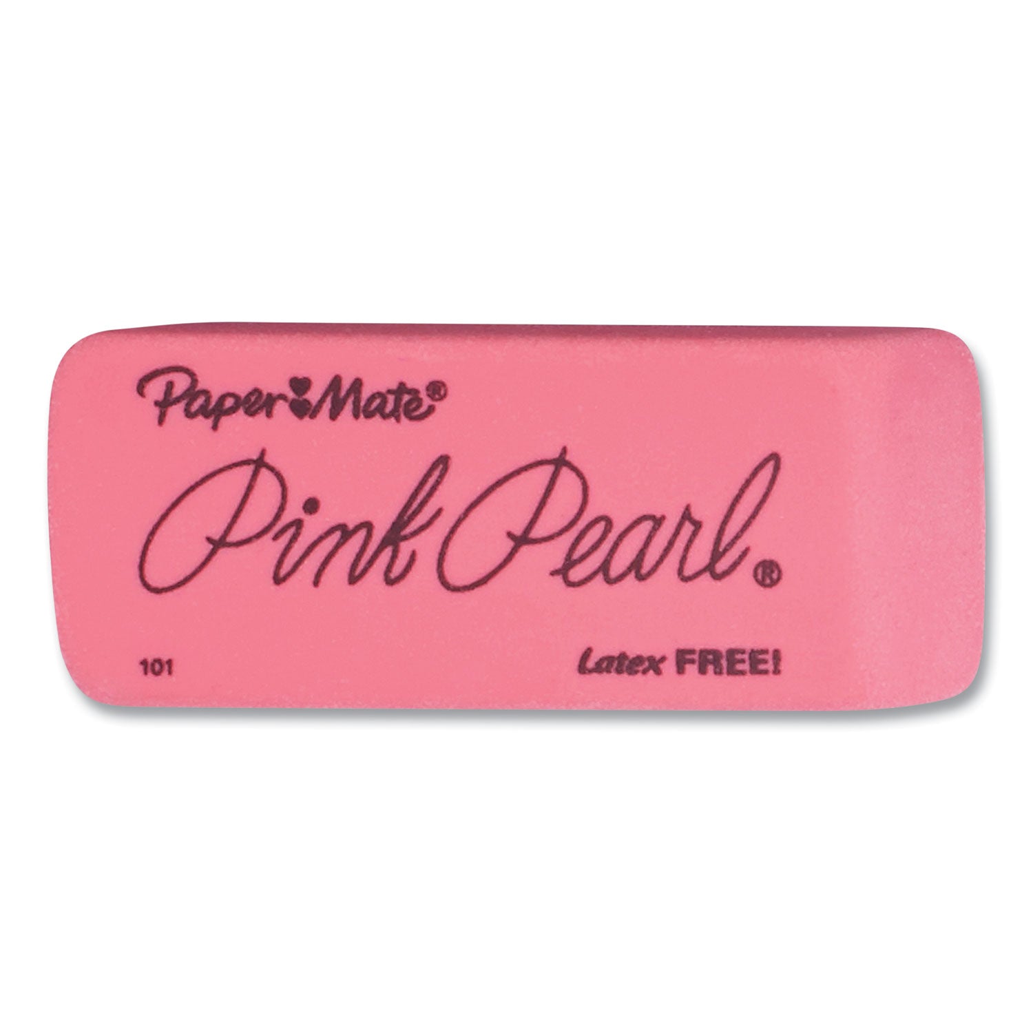 Paper Mate Pink Pearl Eraser, For Pencil Marks, Rectangular Block, Large, Pink, 3/Pack (70501)