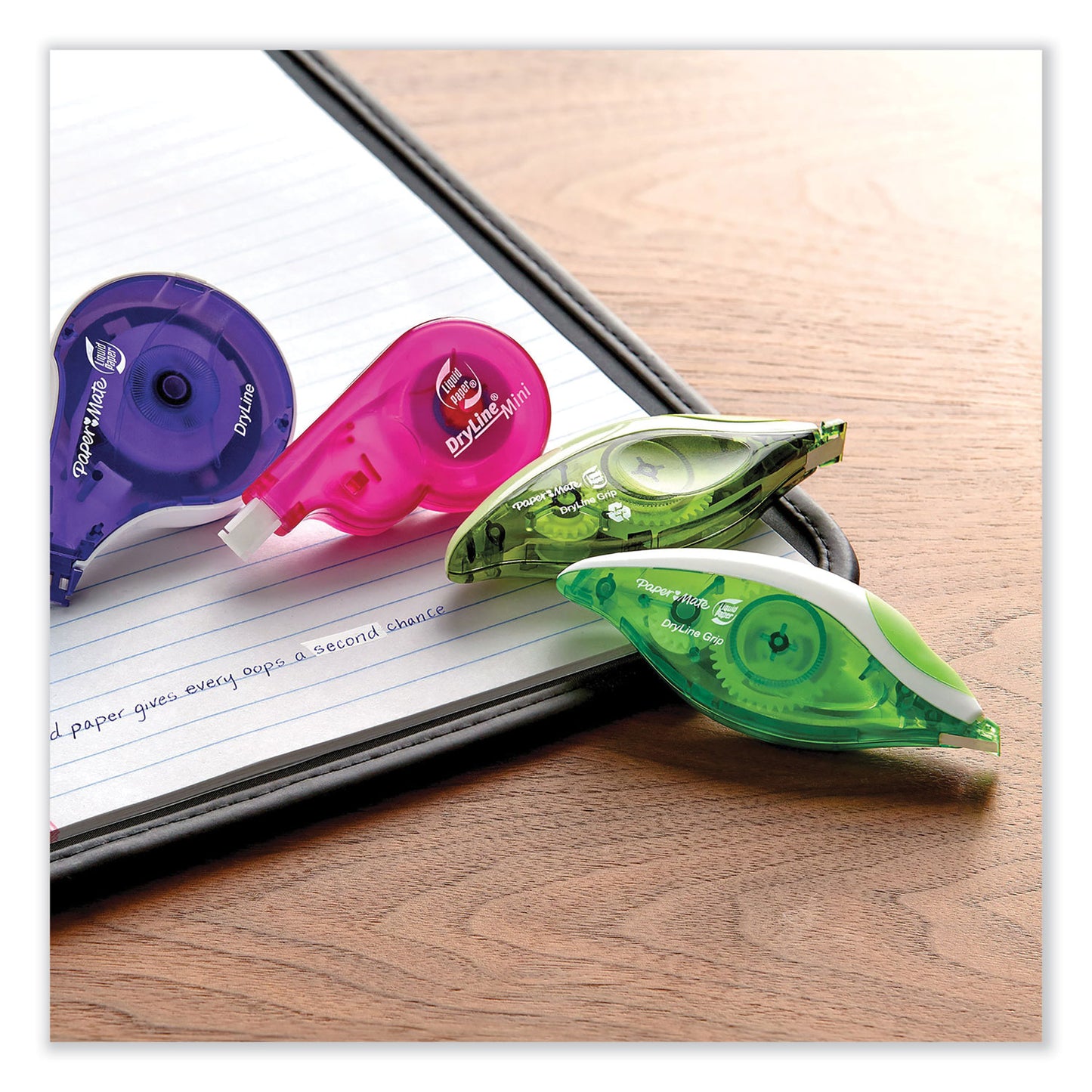 Paper Mate DryLine Grip Correction Tape, Blue/Purple Applicators, 0.2" x 335",  2/Pack (87813)