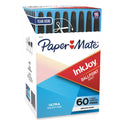 Paper Mate InkJoy 50ST Ballpoint Pen, Stick, Medium 1 mm, Black Ink, Clear Barrel, 60/Pack (2013311)