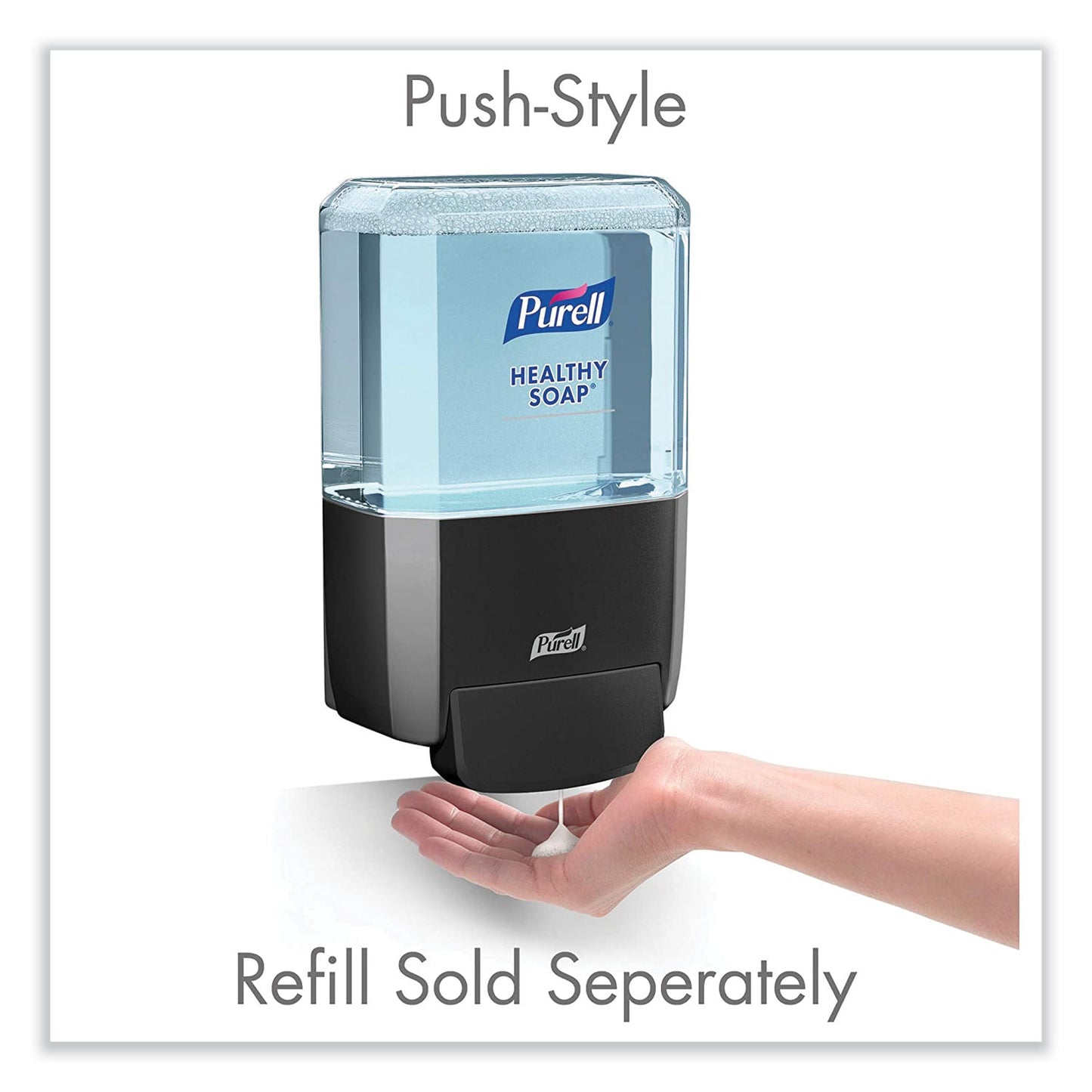 PURELL ES4 Soap Push-Style Dispenser, 1,200 mL, 4.88 x 8.8 x 11.38, Graphite (503401)