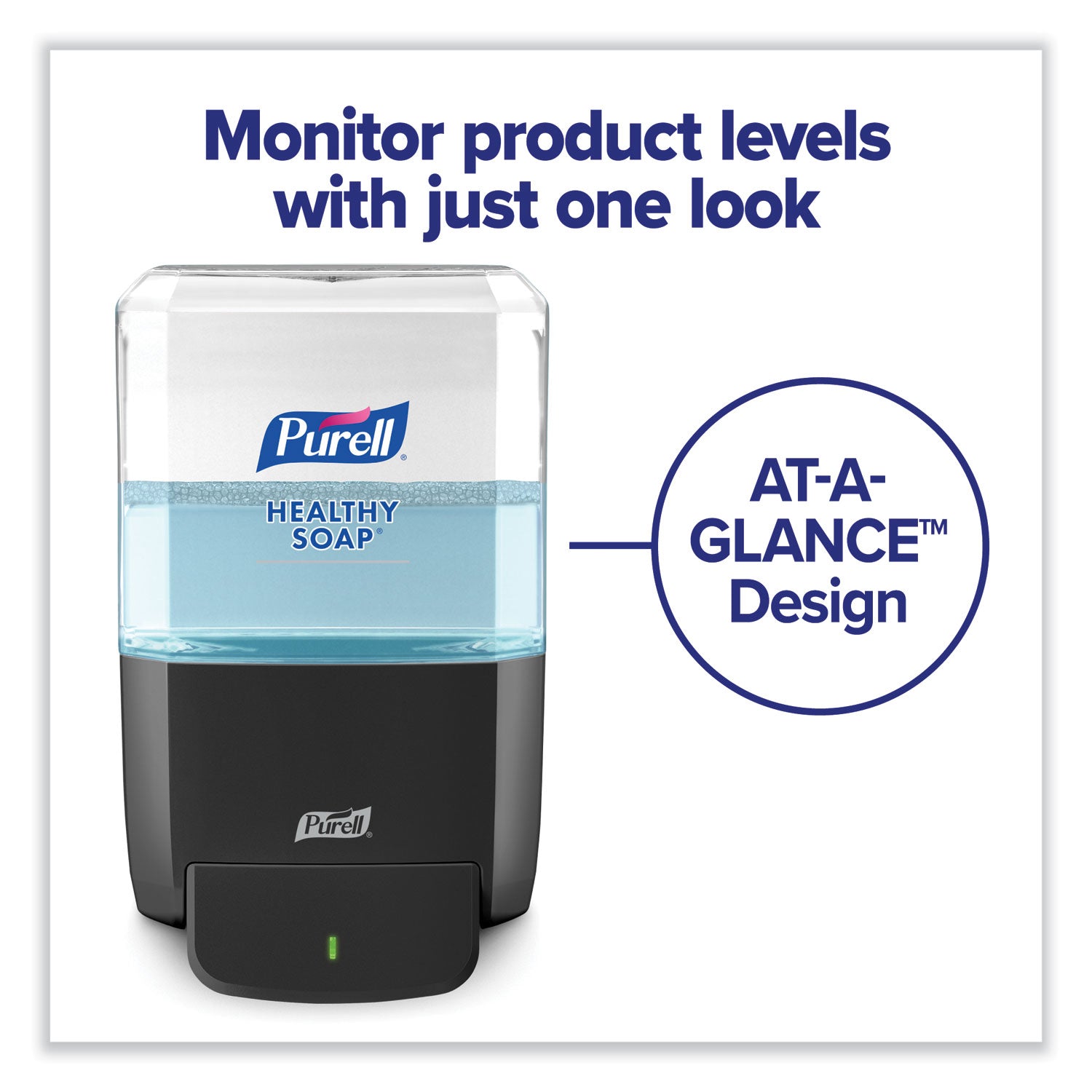 PURELL ES4 Soap Push-Style Dispenser, 1,200 mL, 4.88 x 8.8 x 11.38, Graphite (503401)