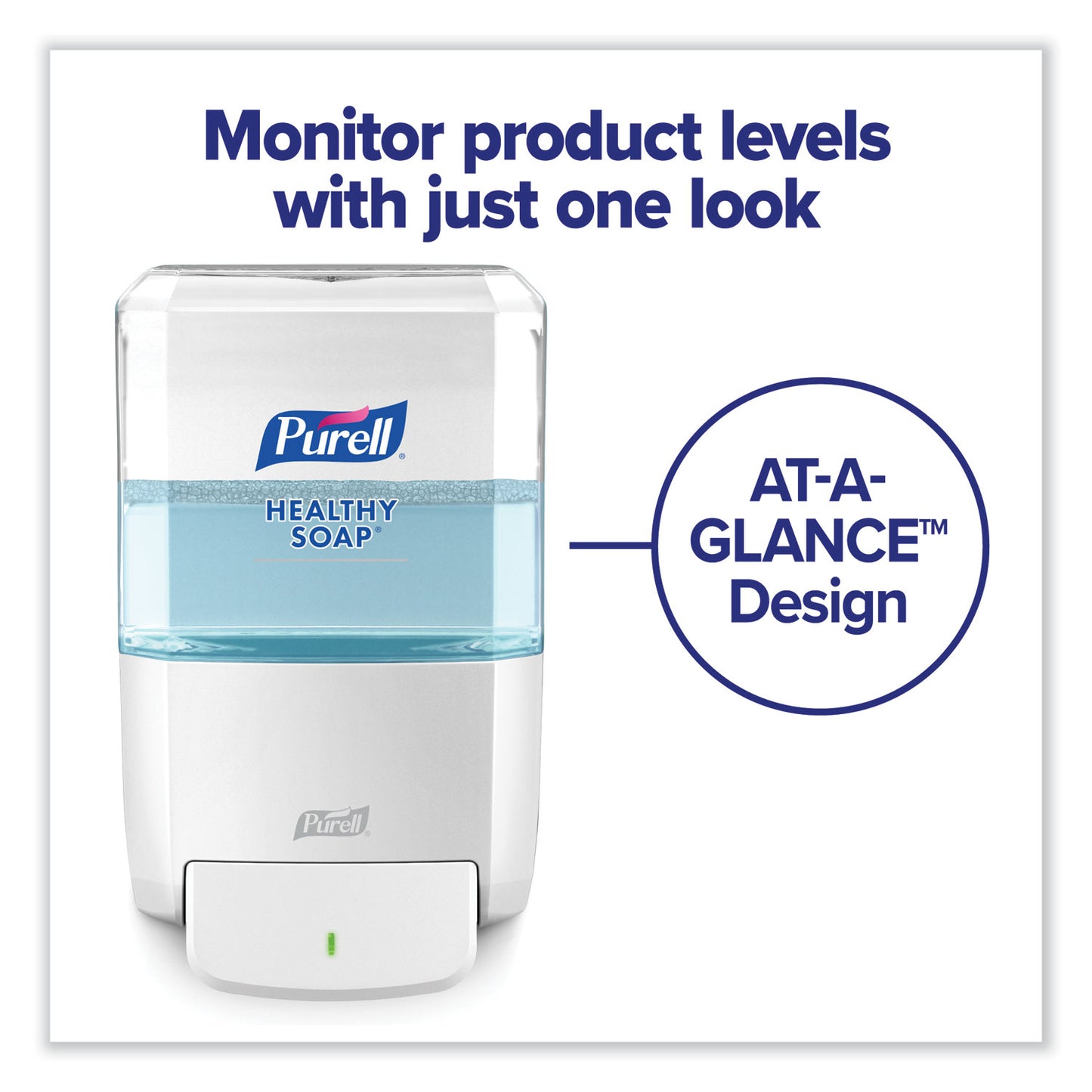 PURELL ES4 Soap Push-Style Dispenser, 1,200 mL, 4.88 x 8.8 x 11.38, White (503001)